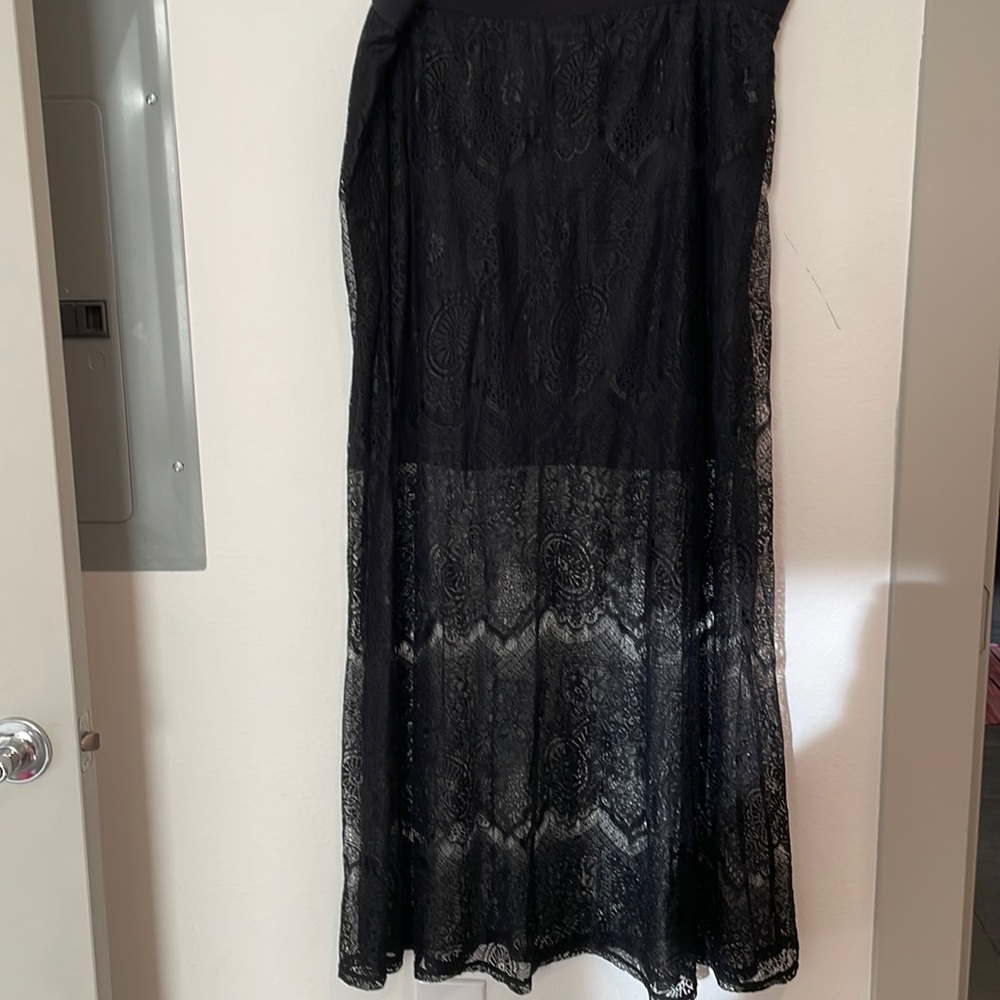 Lace maxi skirt